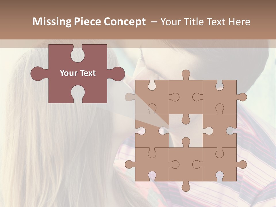 Girl And Guy Kissing PowerPoint Template