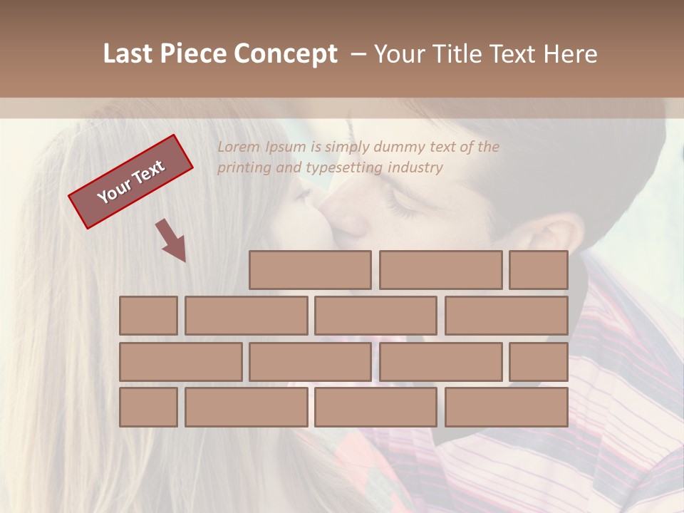 Girl And Guy Kissing PowerPoint Template