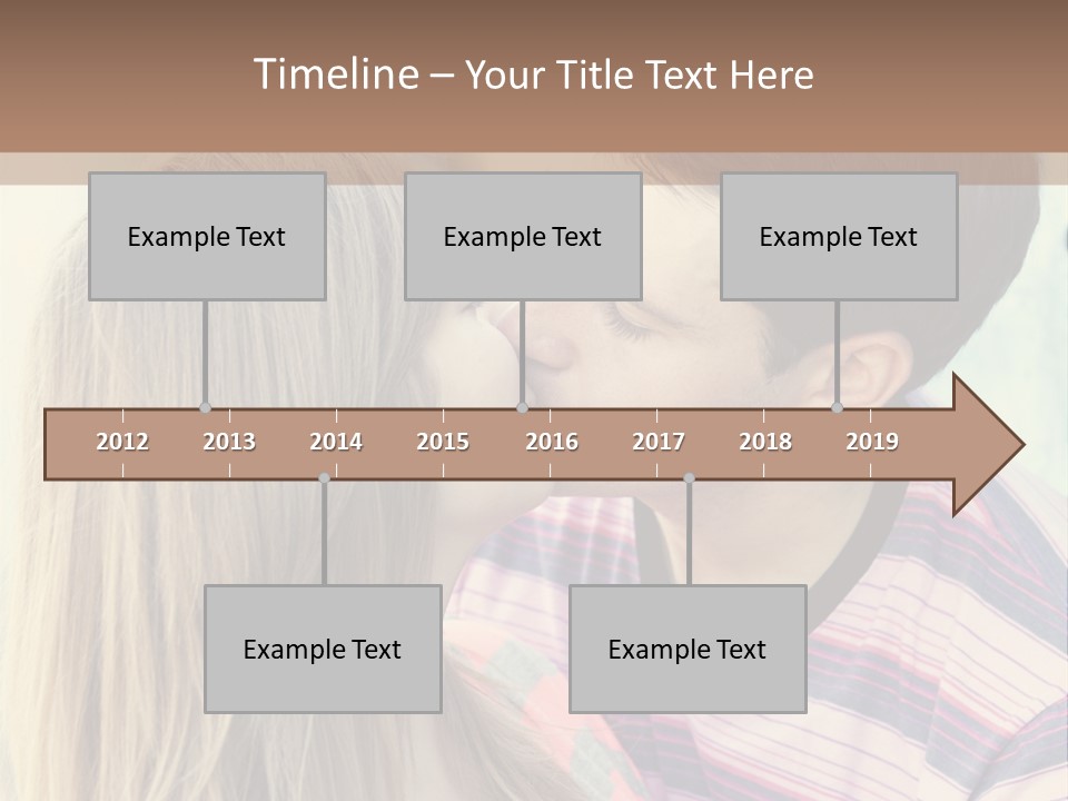 Girl And Guy Kissing PowerPoint Template