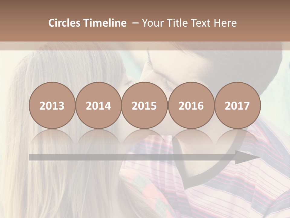 Girl And Guy Kissing PowerPoint Template