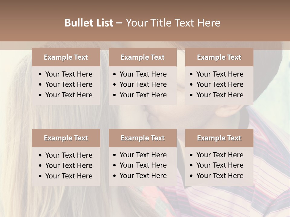 Girl And Guy Kissing PowerPoint Template