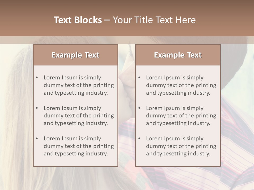 Girl And Guy Kissing PowerPoint Template