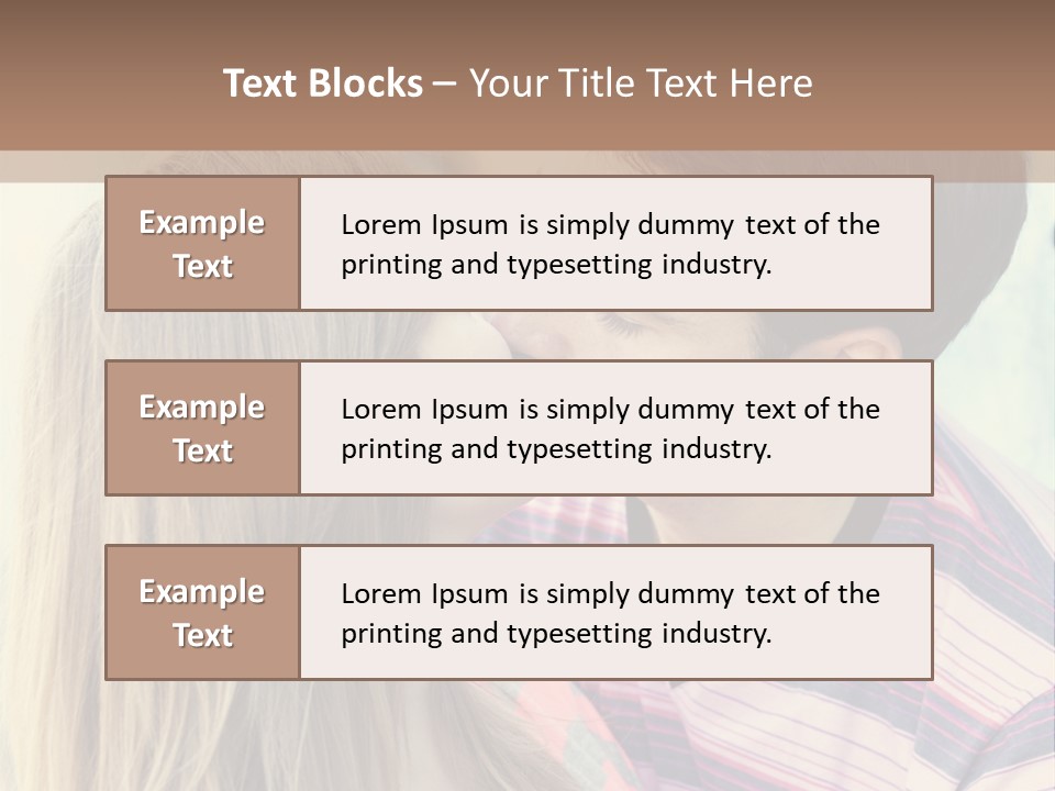 Girl And Guy Kissing PowerPoint Template