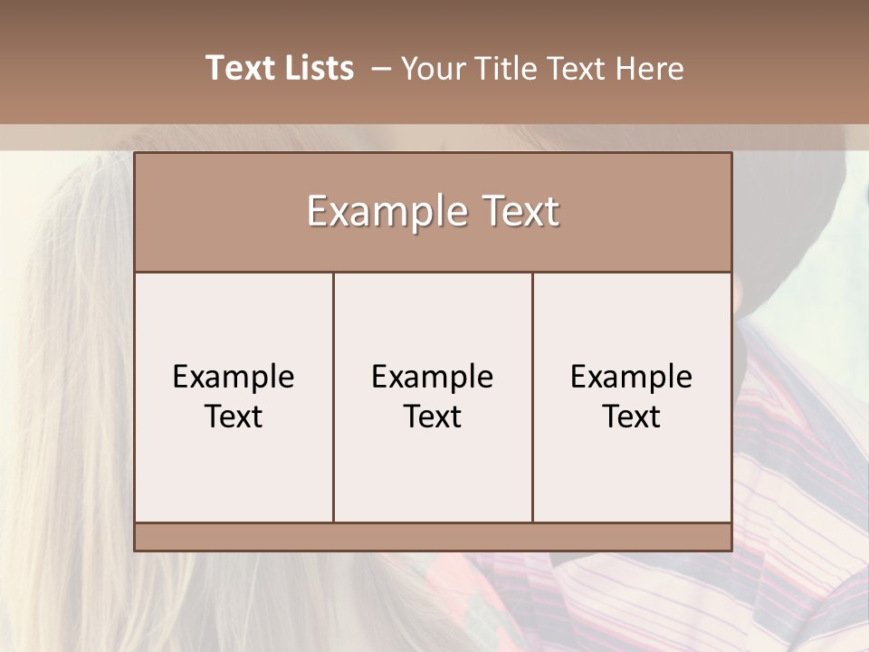 Girl And Guy Kissing PowerPoint Template