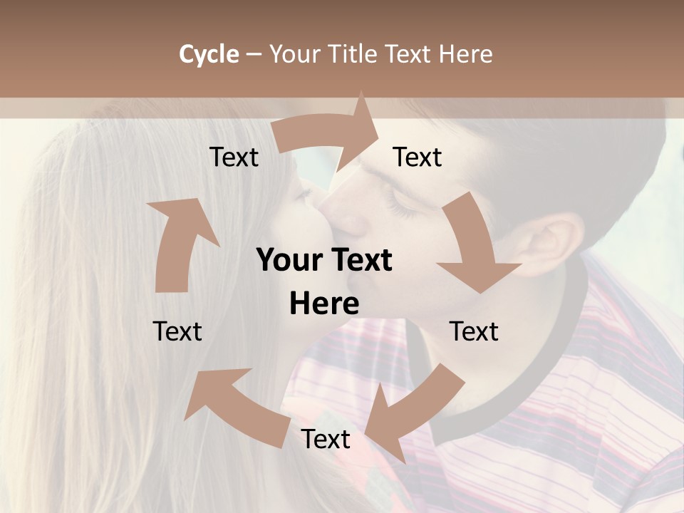 Girl And Guy Kissing PowerPoint Template