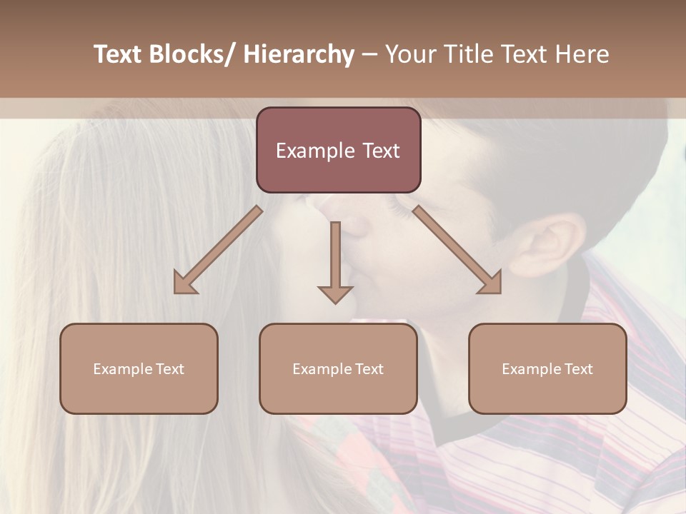 Girl And Guy Kissing PowerPoint Template