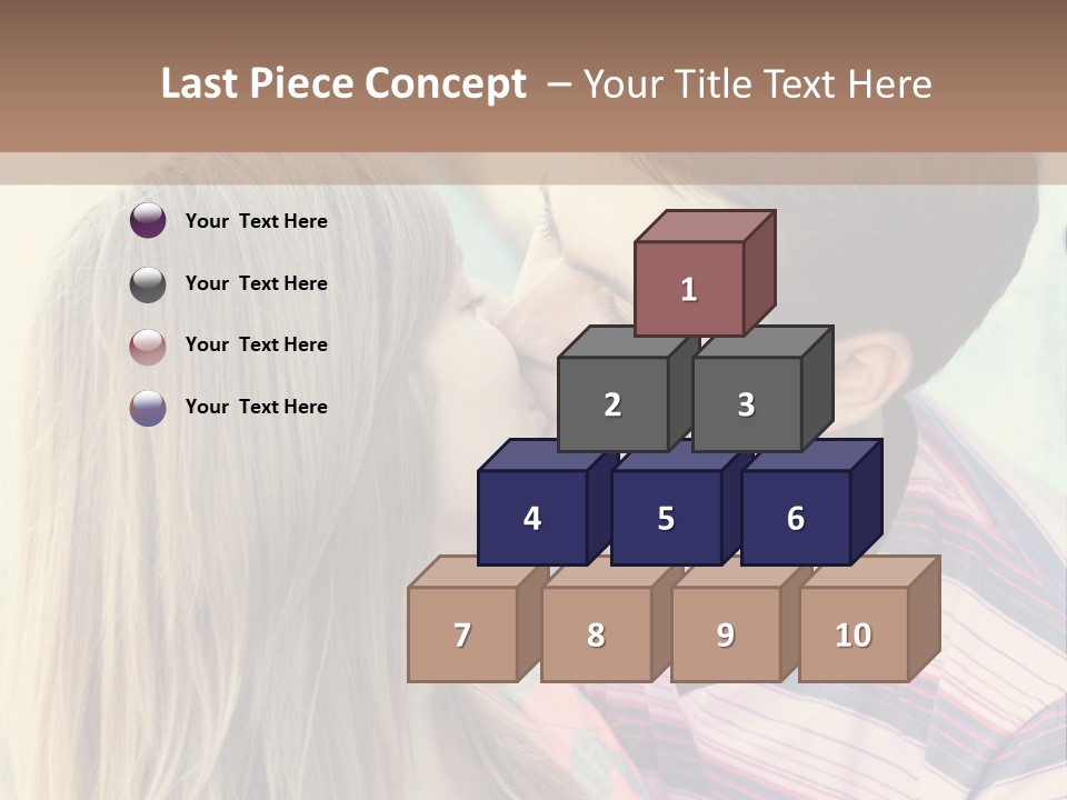 Girl And Guy Kissing PowerPoint Template