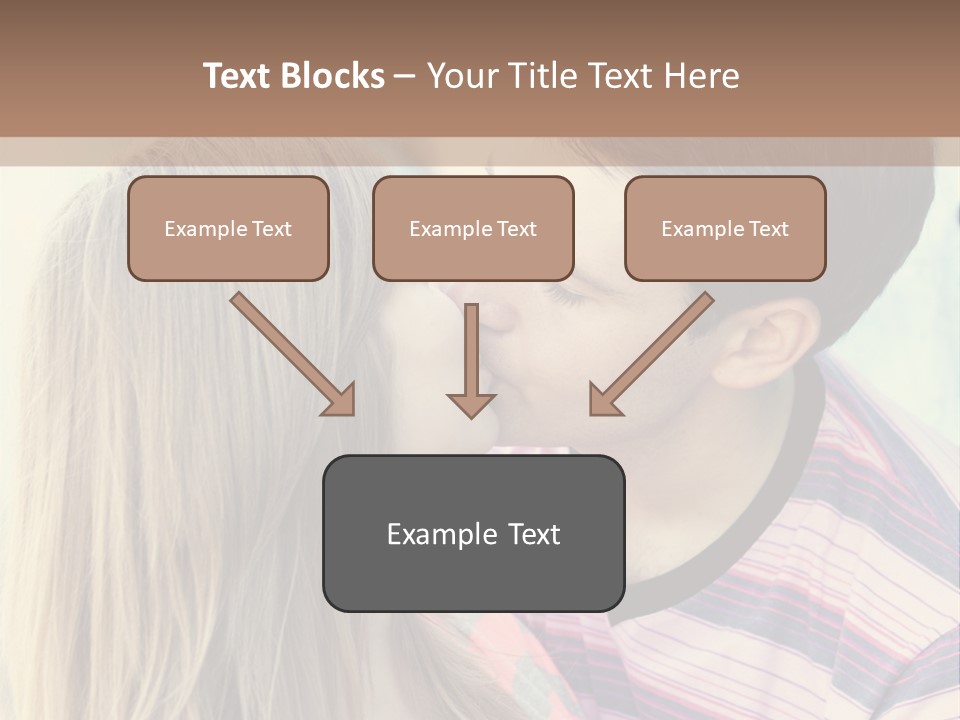 Girl And Guy Kissing PowerPoint Template