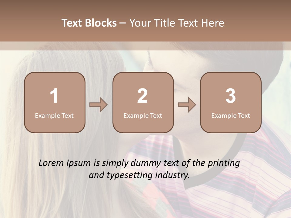 Girl And Guy Kissing PowerPoint Template