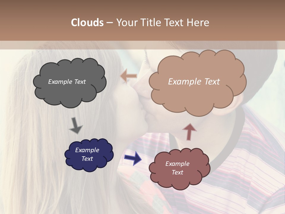 Girl And Guy Kissing PowerPoint Template