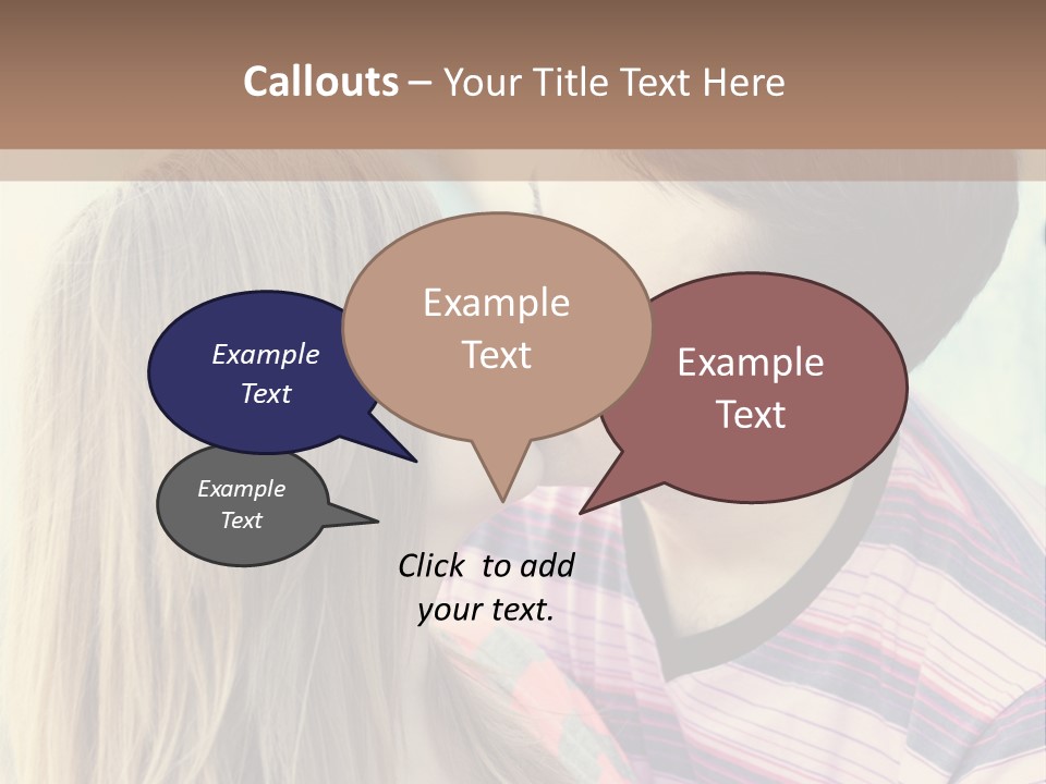 Girl And Guy Kissing PowerPoint Template