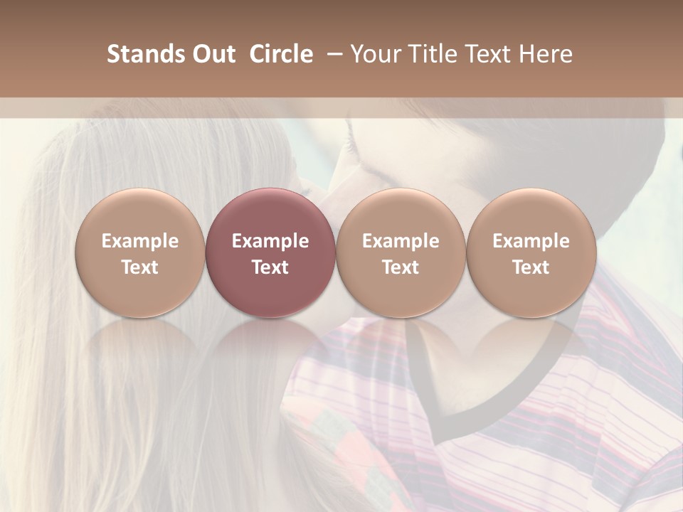 Girl And Guy Kissing PowerPoint Template