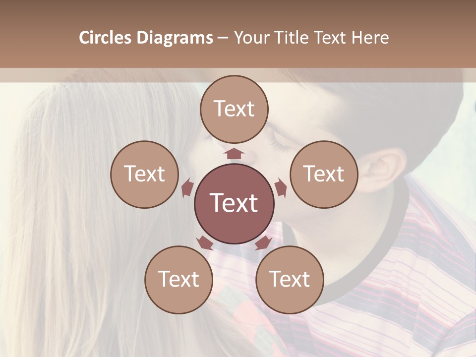 Girl And Guy Kissing PowerPoint Template