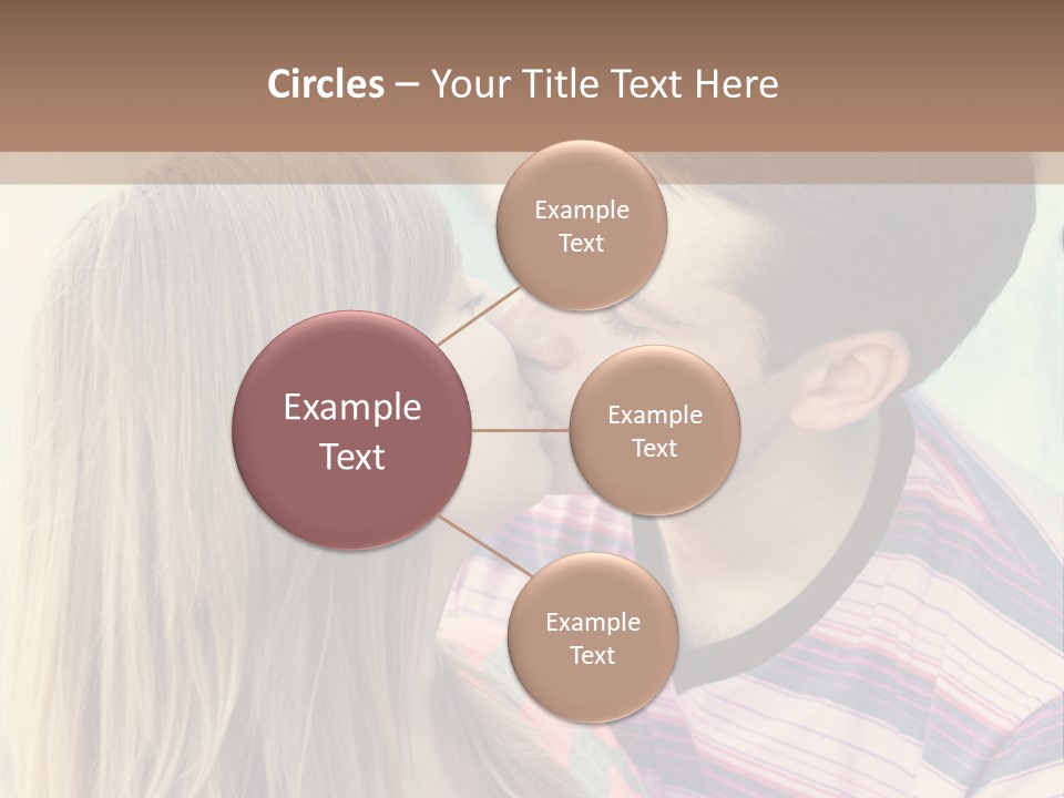 Girl And Guy Kissing PowerPoint Template