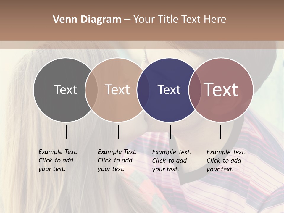 Girl And Guy Kissing PowerPoint Template