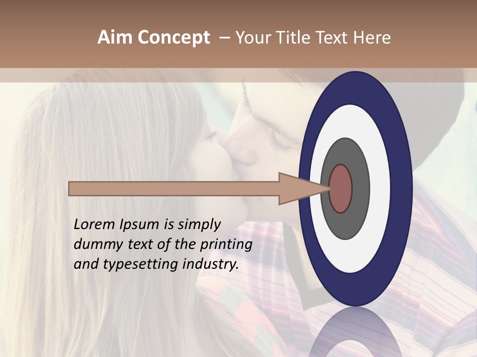 Girl And Guy Kissing PowerPoint Template