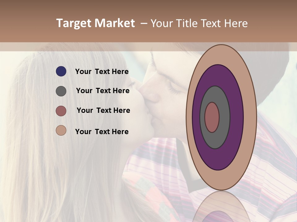 Girl And Guy Kissing PowerPoint Template