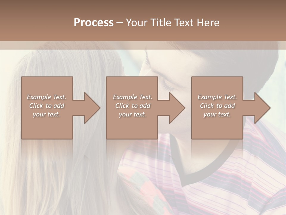 Girl And Guy Kissing PowerPoint Template