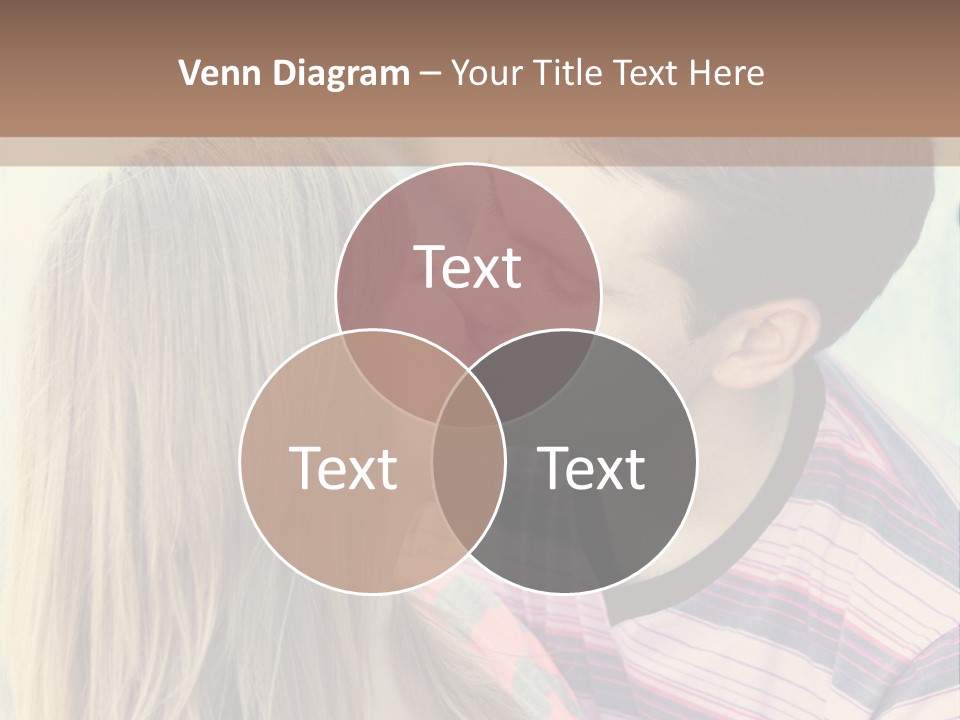 Girl And Guy Kissing PowerPoint Template