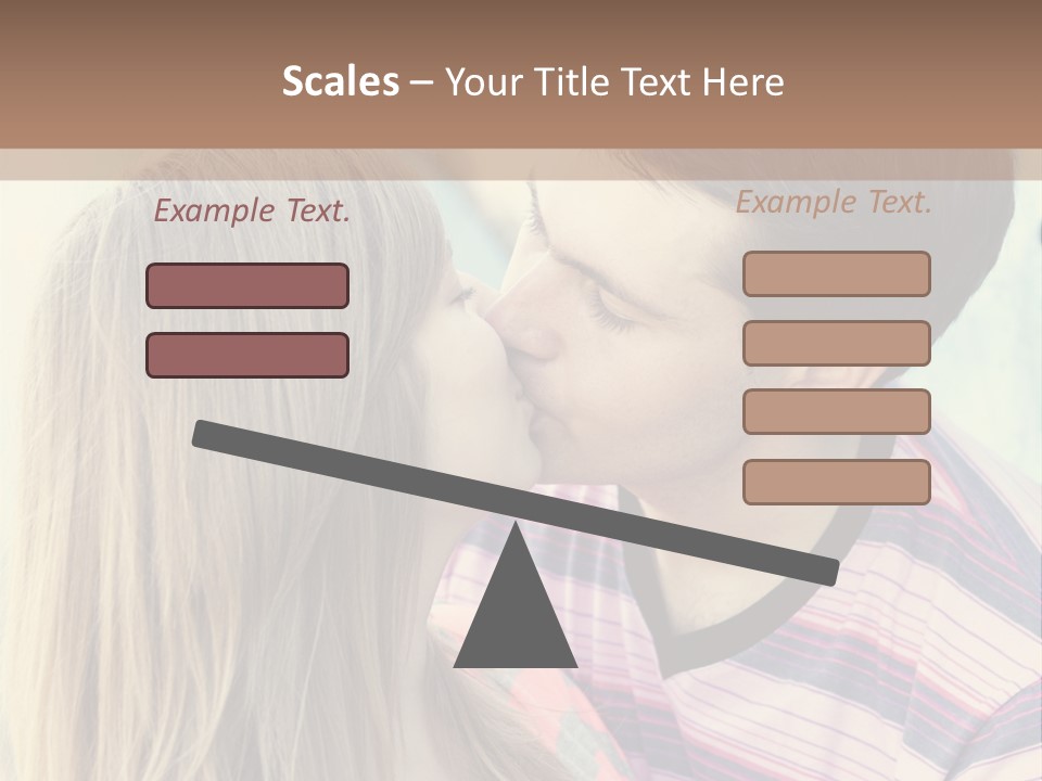 Girl And Guy Kissing PowerPoint Template