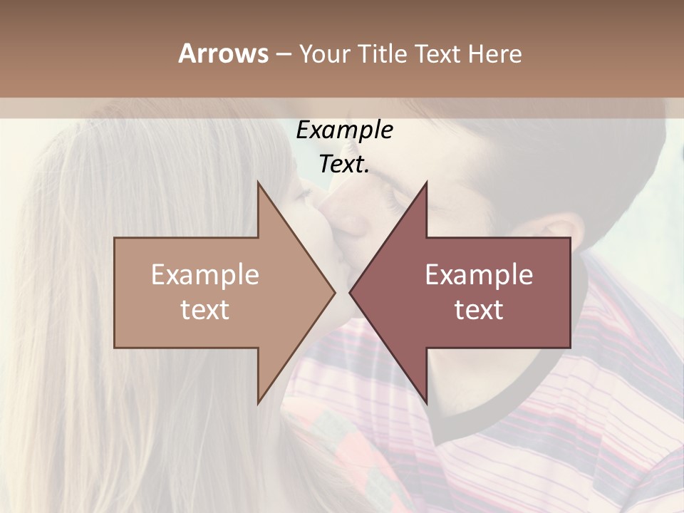 Girl And Guy Kissing PowerPoint Template