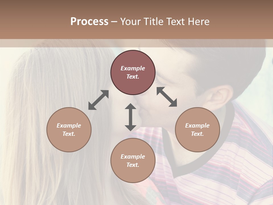 Girl And Guy Kissing PowerPoint Template