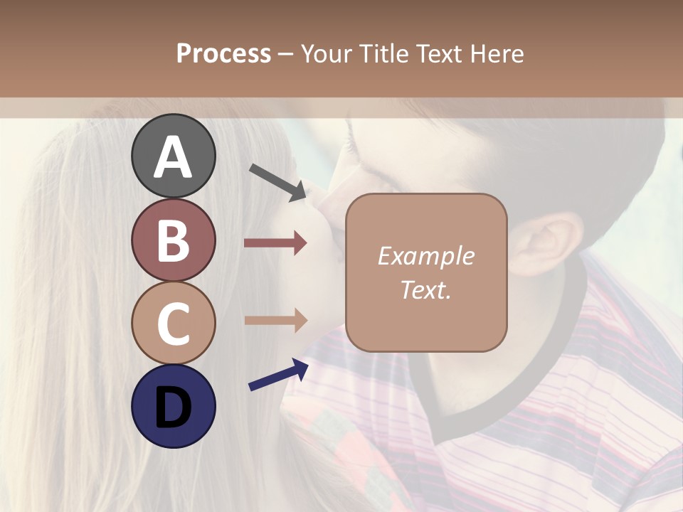 Girl And Guy Kissing PowerPoint Template