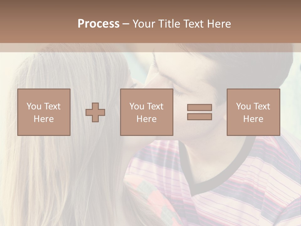 Girl And Guy Kissing PowerPoint Template