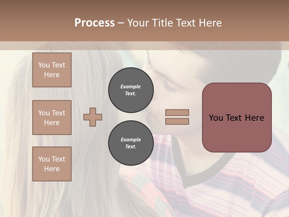Girl And Guy Kissing PowerPoint Template
