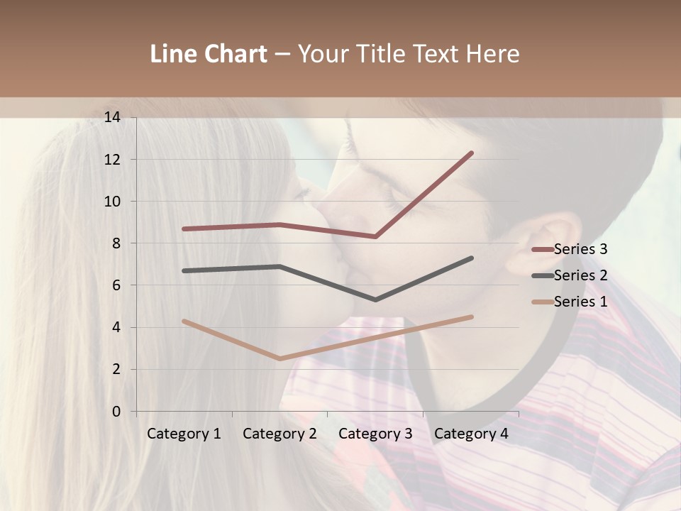 Girl And Guy Kissing PowerPoint Template