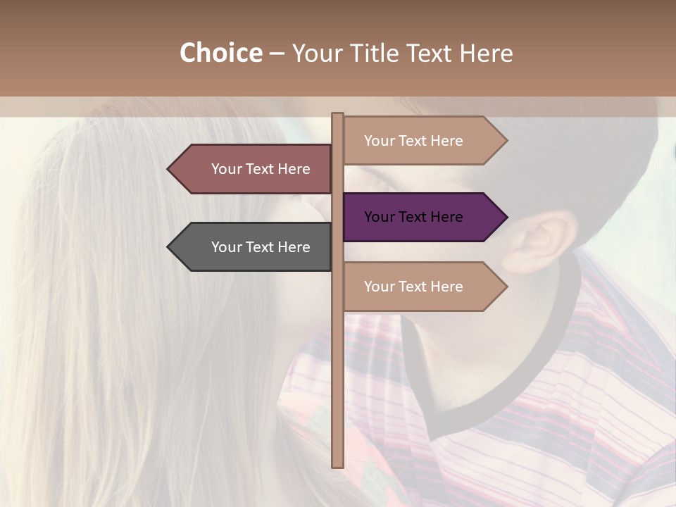 Girl And Guy Kissing PowerPoint Template
