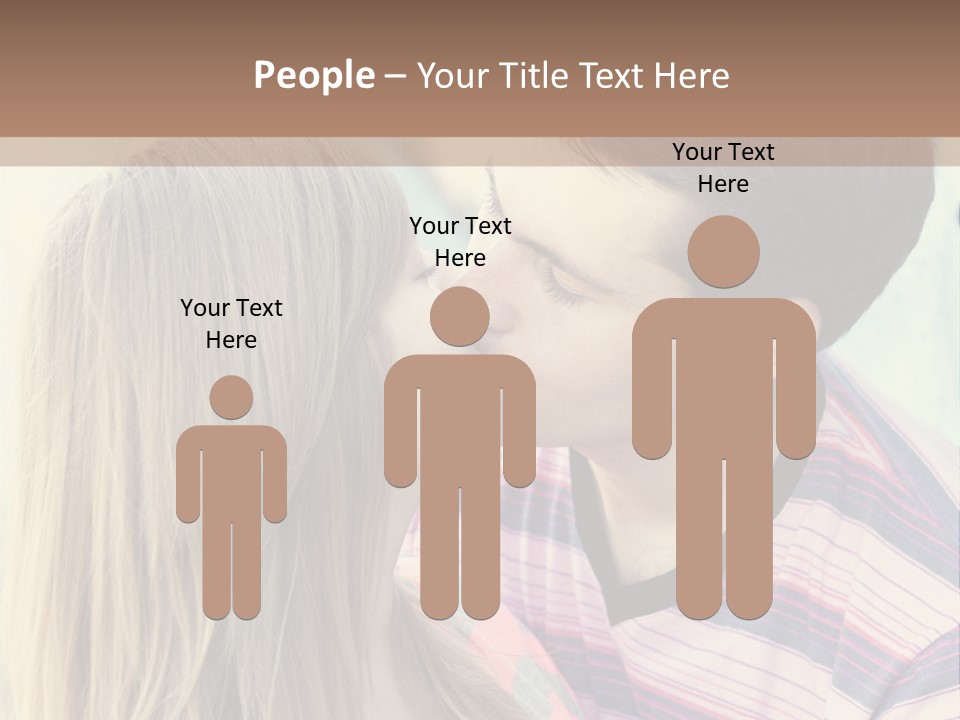 Girl And Guy Kissing PowerPoint Template