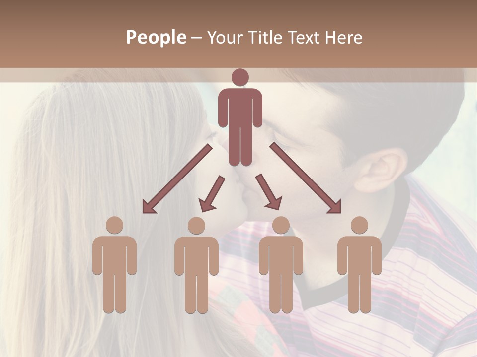 Girl And Guy Kissing PowerPoint Template