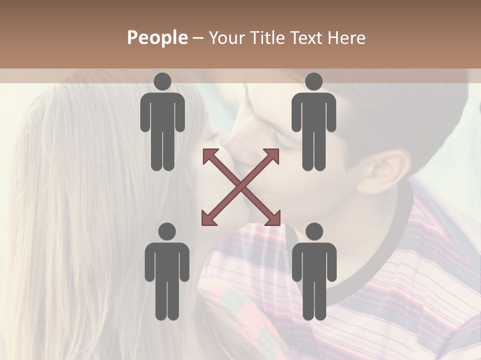 Girl And Guy Kissing PowerPoint Template