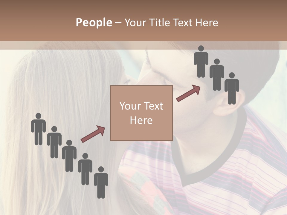 Girl And Guy Kissing PowerPoint Template