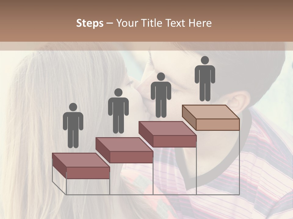 Girl And Guy Kissing PowerPoint Template