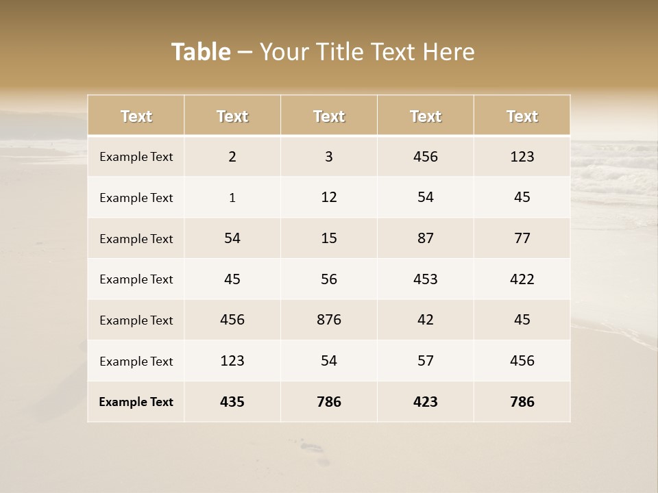 The Girl Walks On The Sand Of The Sea PowerPoint Template