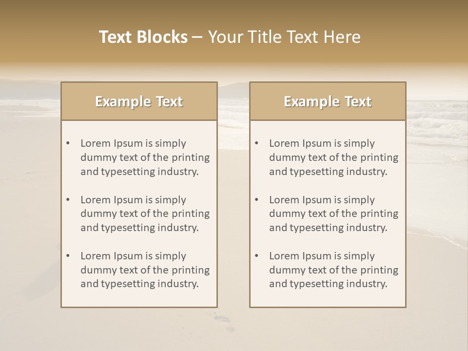 The Girl Walks On The Sand Of The Sea PowerPoint Template