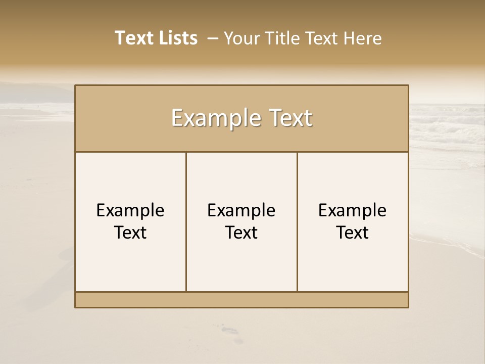 The Girl Walks On The Sand Of The Sea PowerPoint Template