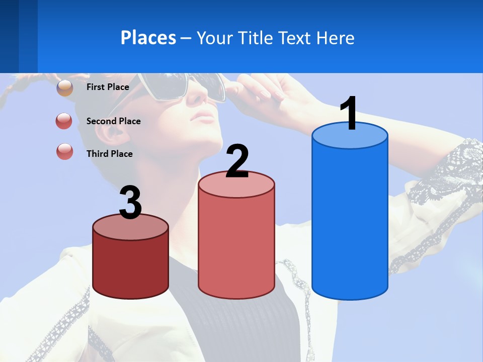 Girl In Sunglasses PowerPoint Template