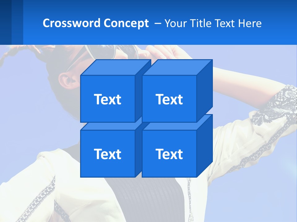 Girl In Sunglasses PowerPoint Template