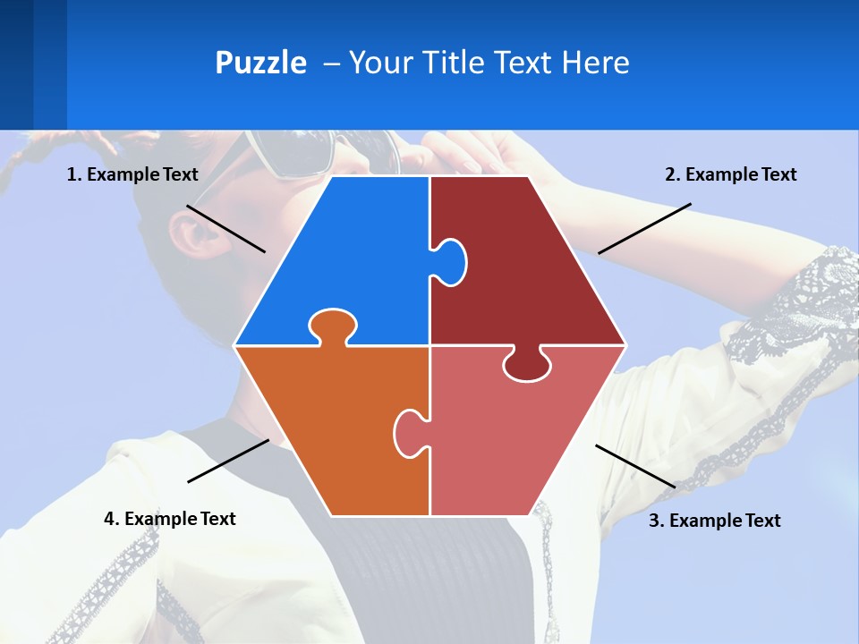 Girl In Sunglasses PowerPoint Template