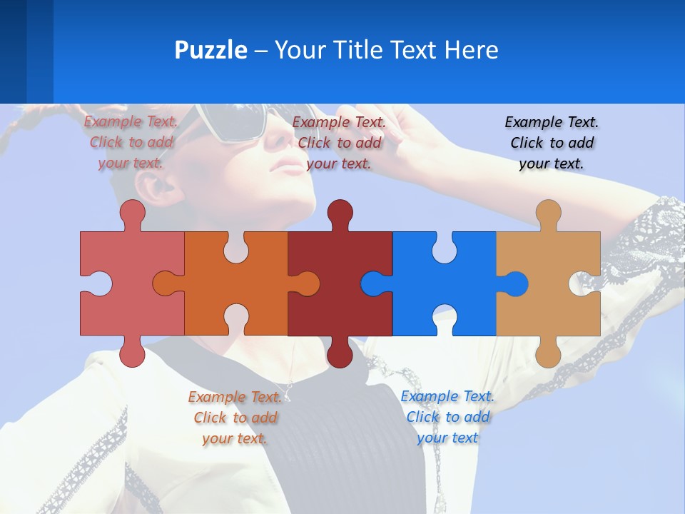 Girl In Sunglasses PowerPoint Template