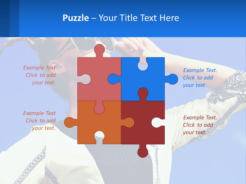 Girl In Sunglasses PowerPoint Template