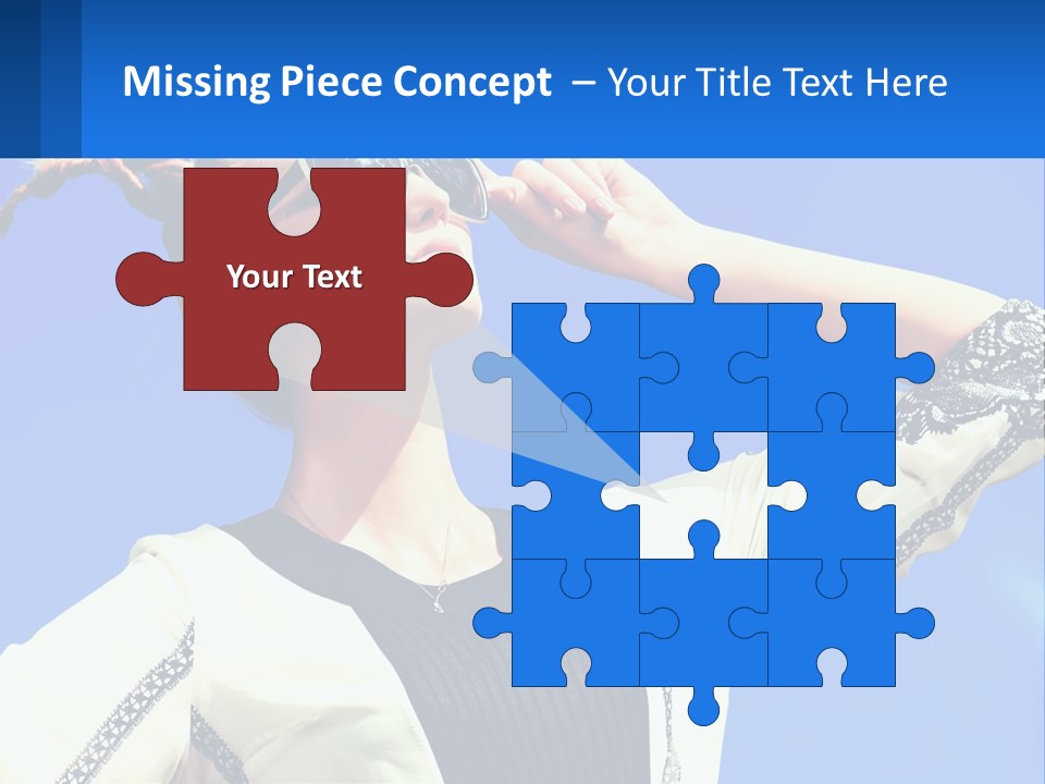 Girl In Sunglasses PowerPoint Template