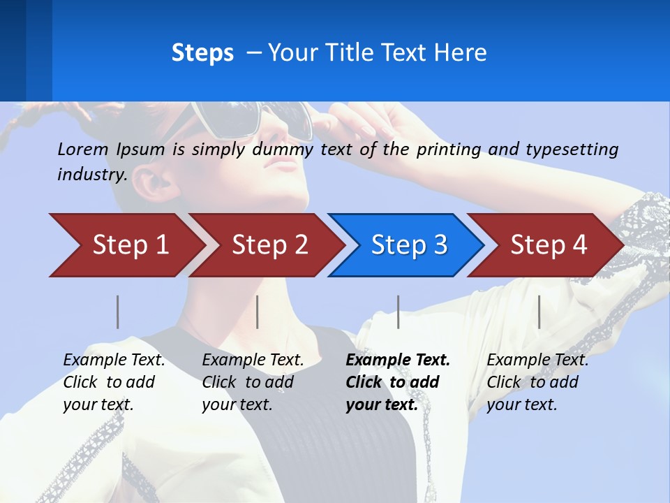 Girl In Sunglasses PowerPoint Template