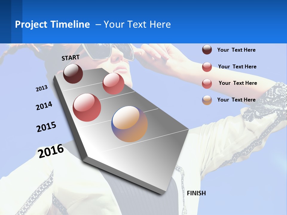 Girl In Sunglasses PowerPoint Template