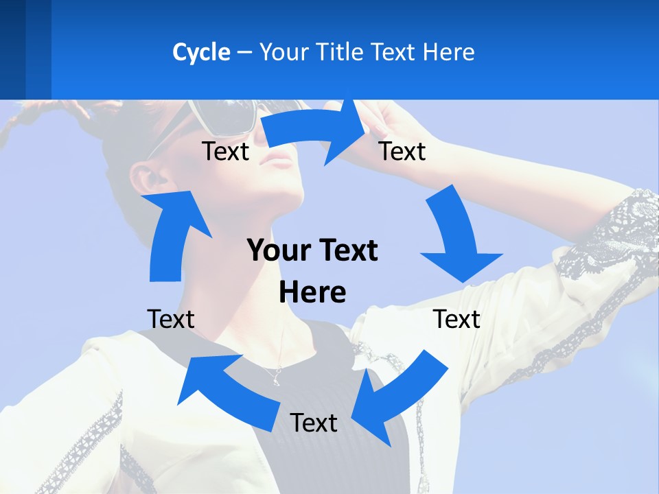 Girl In Sunglasses PowerPoint Template