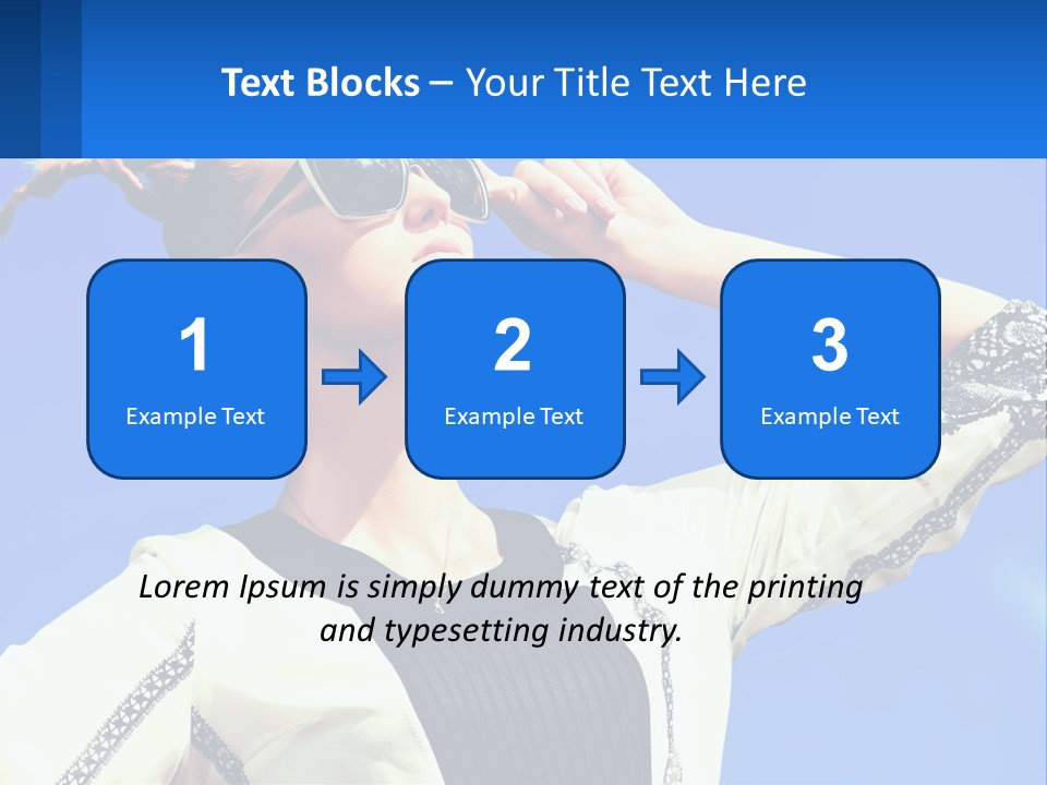 Girl In Sunglasses PowerPoint Template