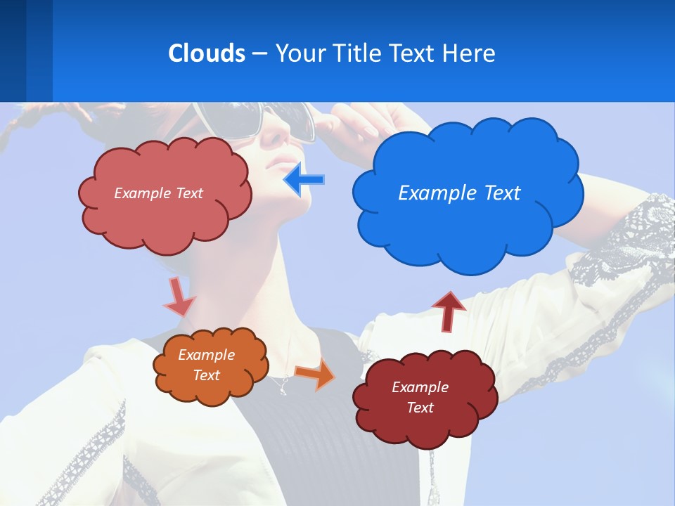 Girl In Sunglasses PowerPoint Template